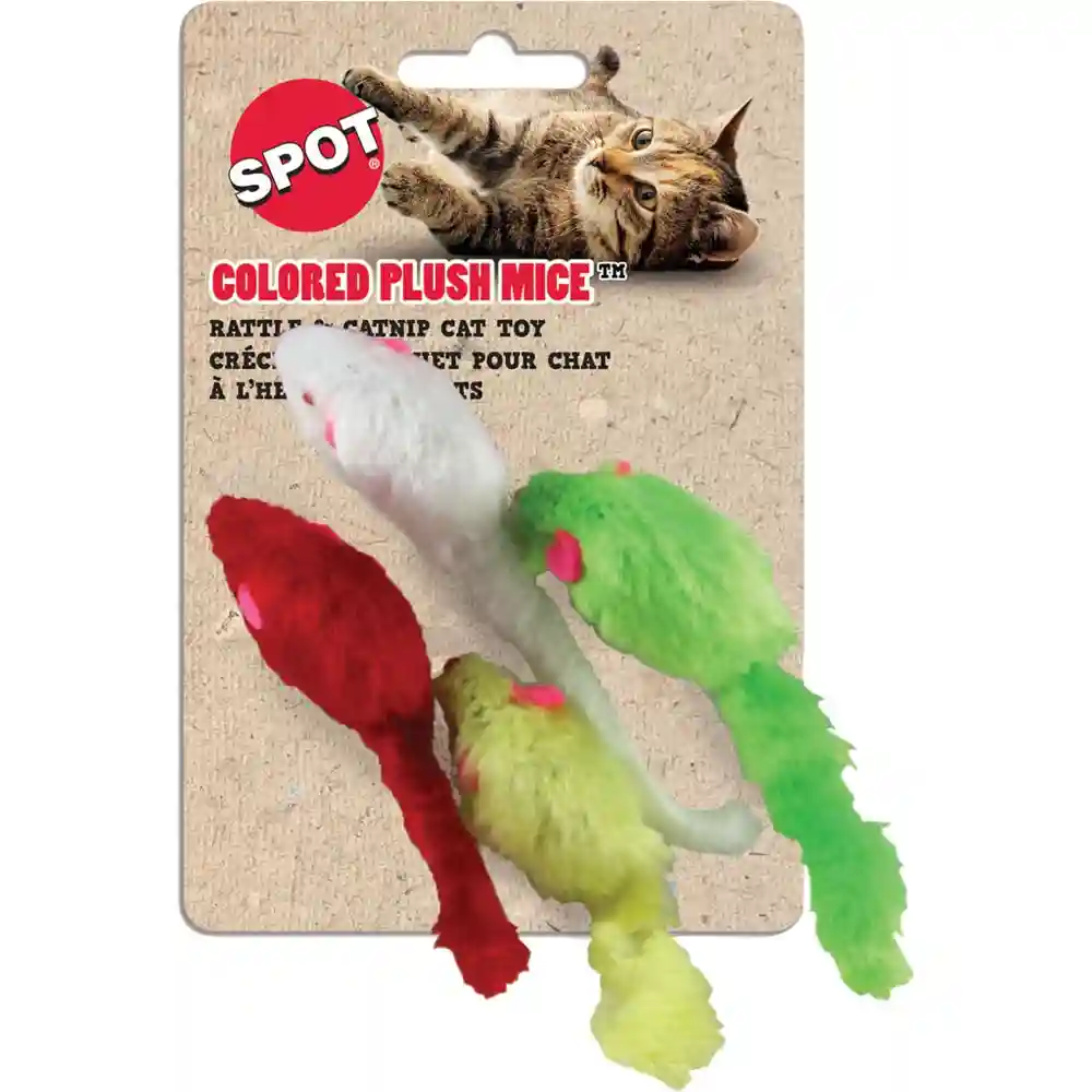 Spot Catnip Color Mice 4 Pack