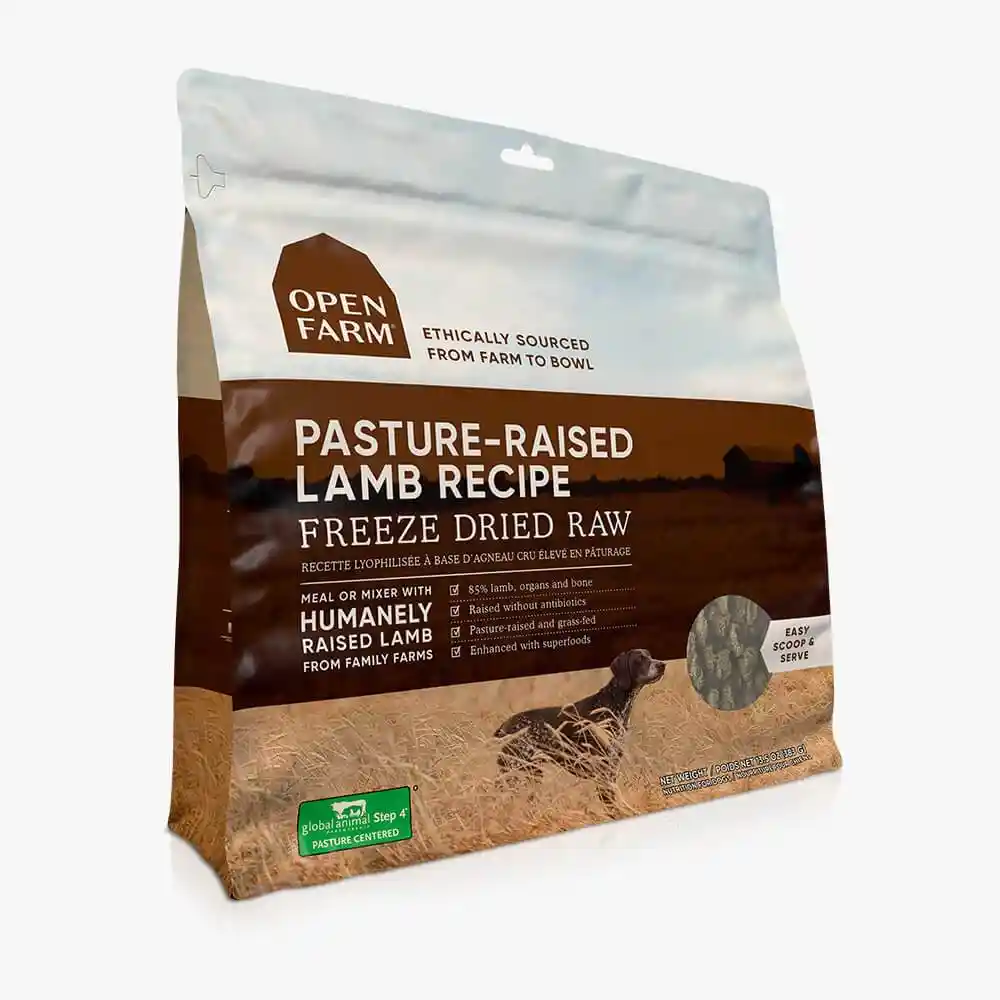 Pasture Raised Lamb Recipe Freeze Dried Raw Dog Food 13.5-oz