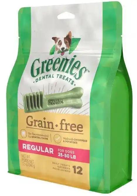 Grain Free Regular Dental Dog Chews 12-oz