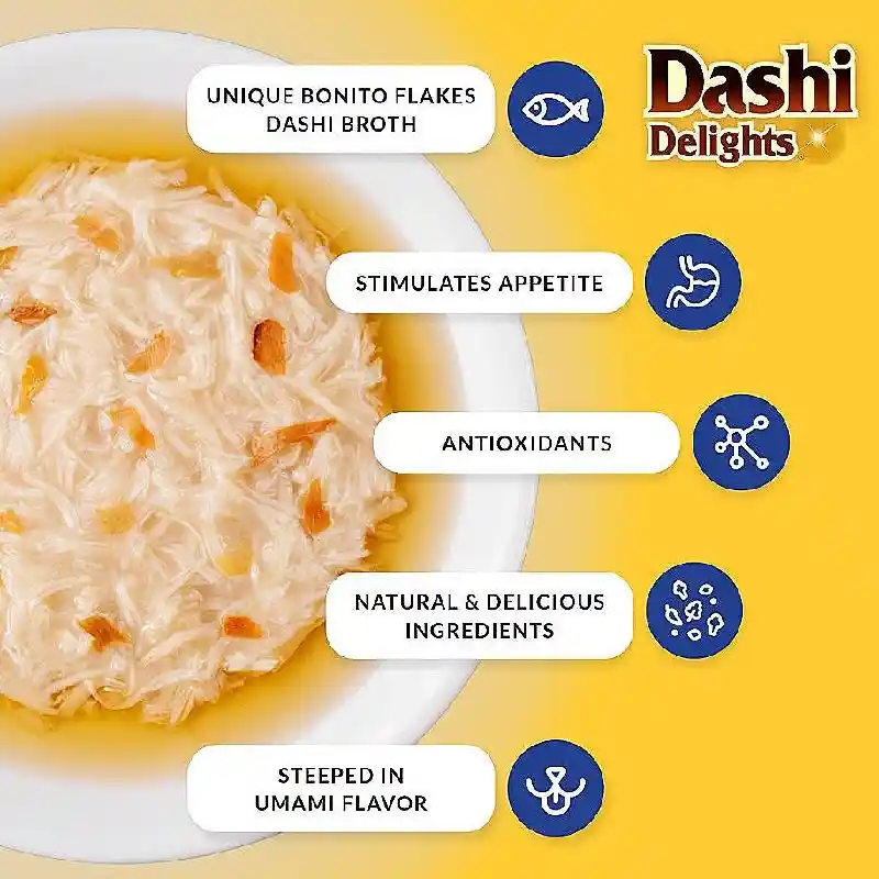 Inaba Dashi Delights - Chicken W/tuna & Scallop 2.5oz 6/cs