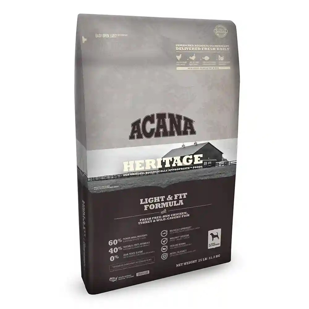 Heritage Dry Dog Food, Light & Fit, Biologically Appropriate & Grain Free 25-lb