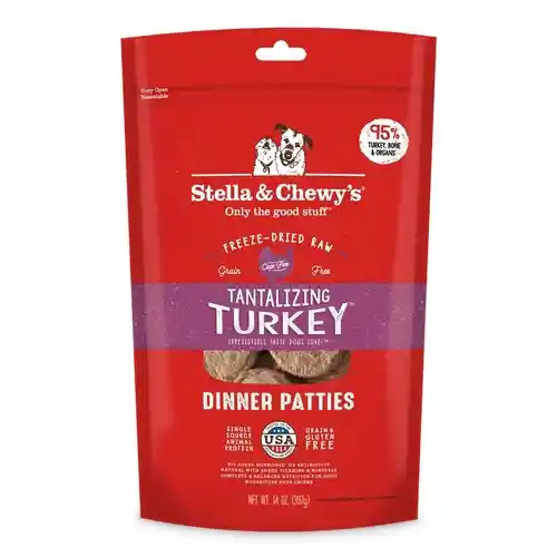 Meal Mixers Freeze Dried Raw Tantalizing Turkey Grain Free Dog Food Topper 14-oz
