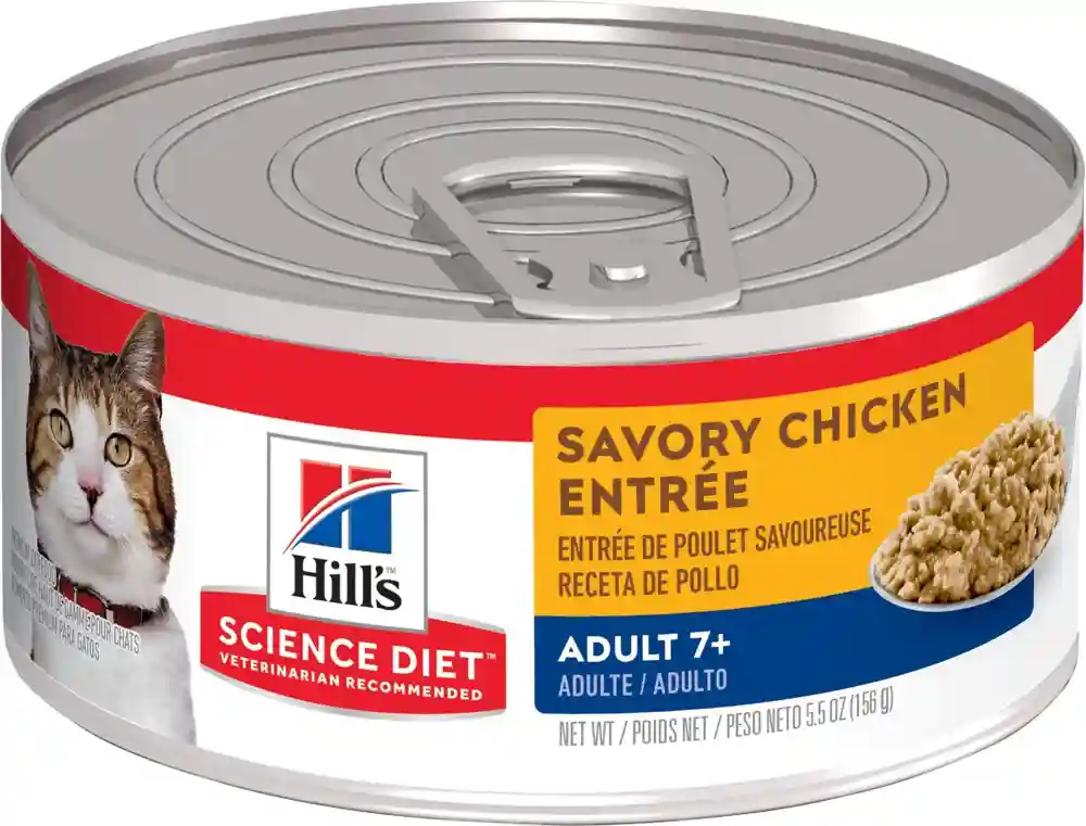 Adult 7+ Savory Chicken Entree Canned Cat Food 5.5-oz