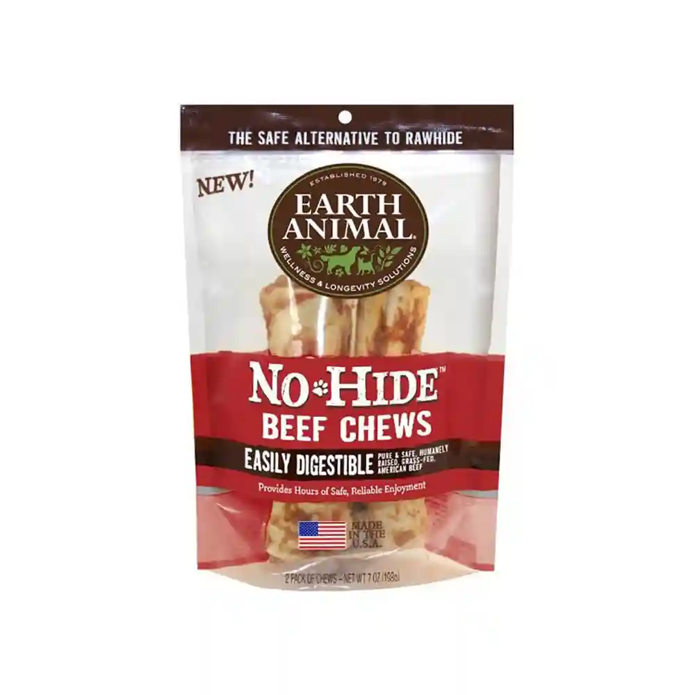 No-hide Easily Digestible Rawhide Alternative Beef Flavor Dog Chews 7" - 2-pack
