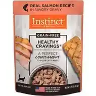 Instinct Healthy Cravings Grain Free Tender Salmon Recipe Meal Topper Pouches For Cats 3-oz