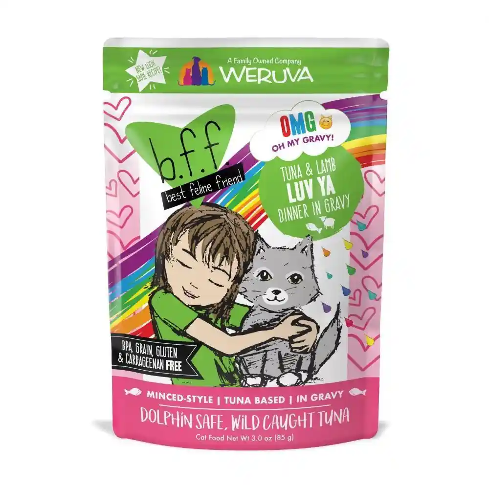Bff Tuna & Lamb Luv Ya Recipe Pouches Wet Cat Food 3-oz