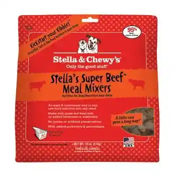 Meal Mixers Freeze Dried Raw Stella's Super Beef Grain Free Dog Food Topper 18-oz