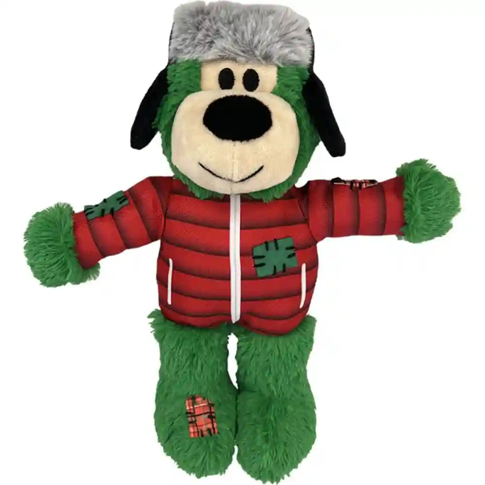 Kong Holiday Wild Knots Bear Green