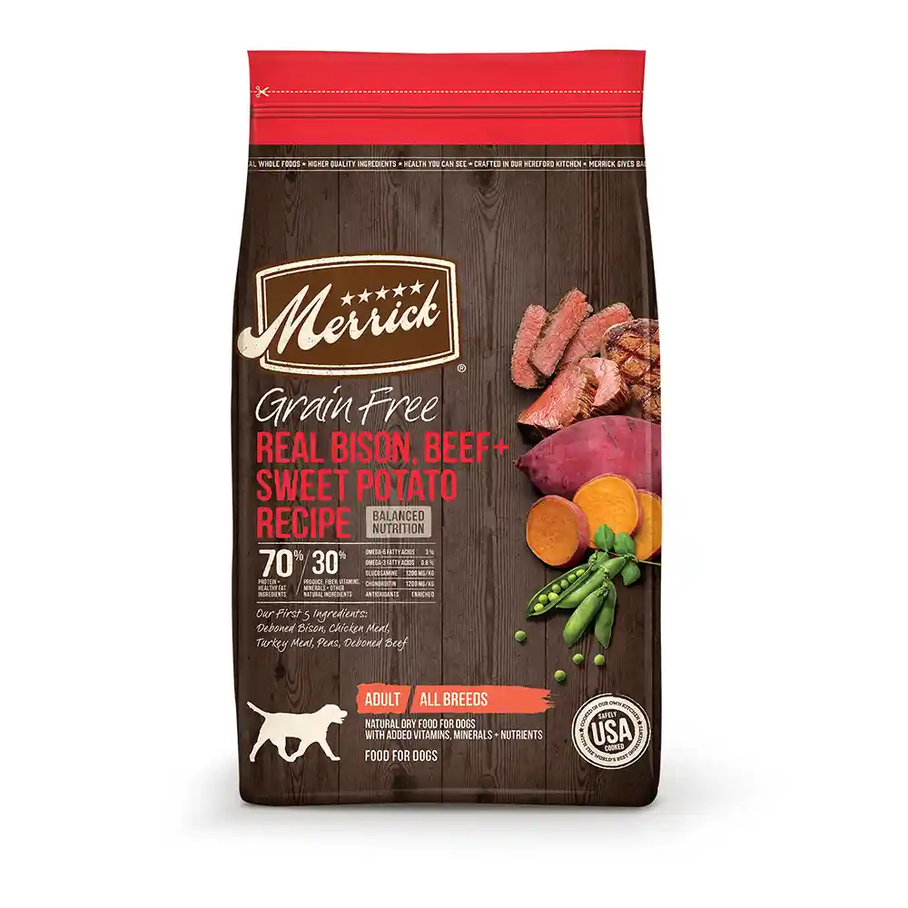 Merrick Dog GF Bison/beef/Sweet Potato 10#