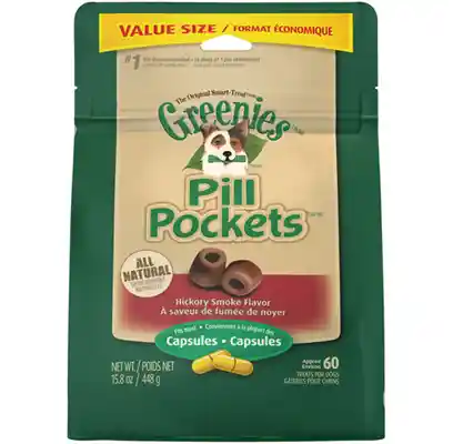 Pill Pockets Canine Hickory Smoke Flavor Dog Treats For Capsules 15.8-oz