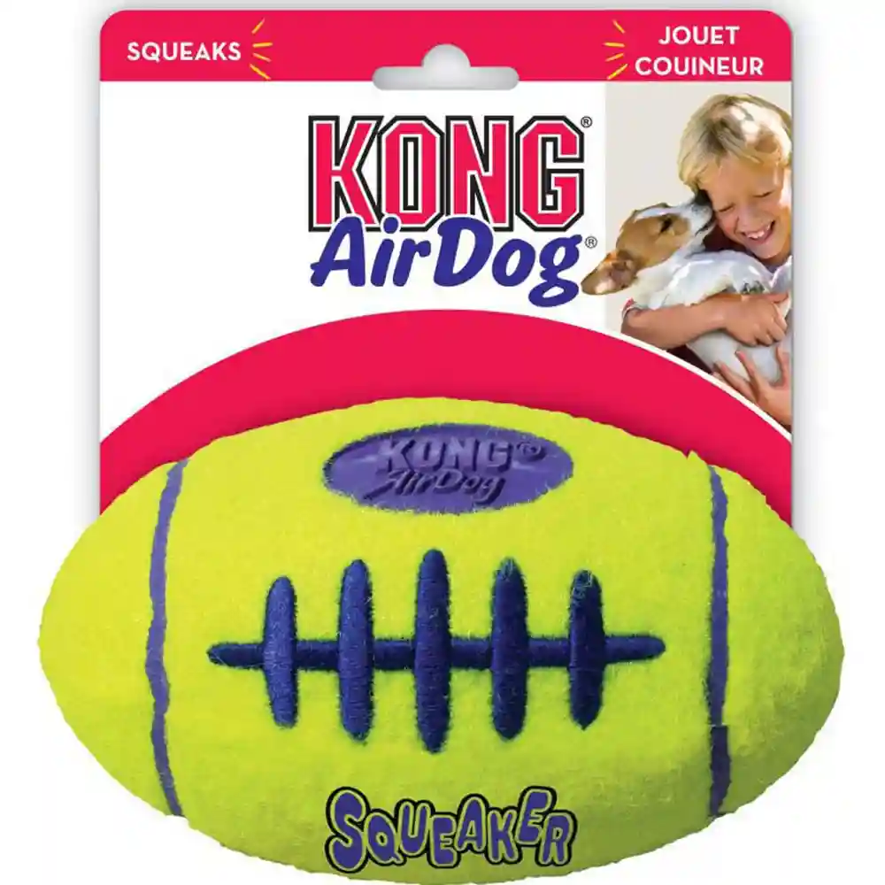 Air Kong Squeaker Football Smallall Yellow