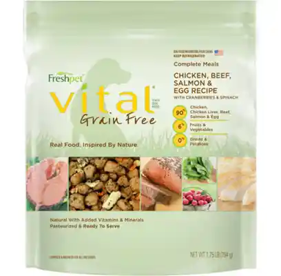 Vital Complete Meals Grain-free Chicken, Beef, Salmon & Egg Fresh Dog Food 1.75-lb