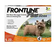 Frontline Plus Yellow Dog 0-22 Lbs 3 Pk