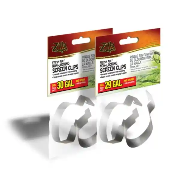 Zilla Screen Cover Clips Large 30+ Gallon 2 Pack