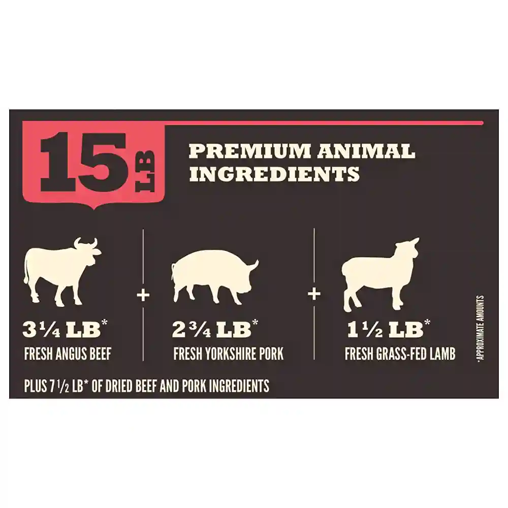 Heritage Dry Dog Food, Red Meat, Biologically Appropriate & Grain Free 4.5-lb