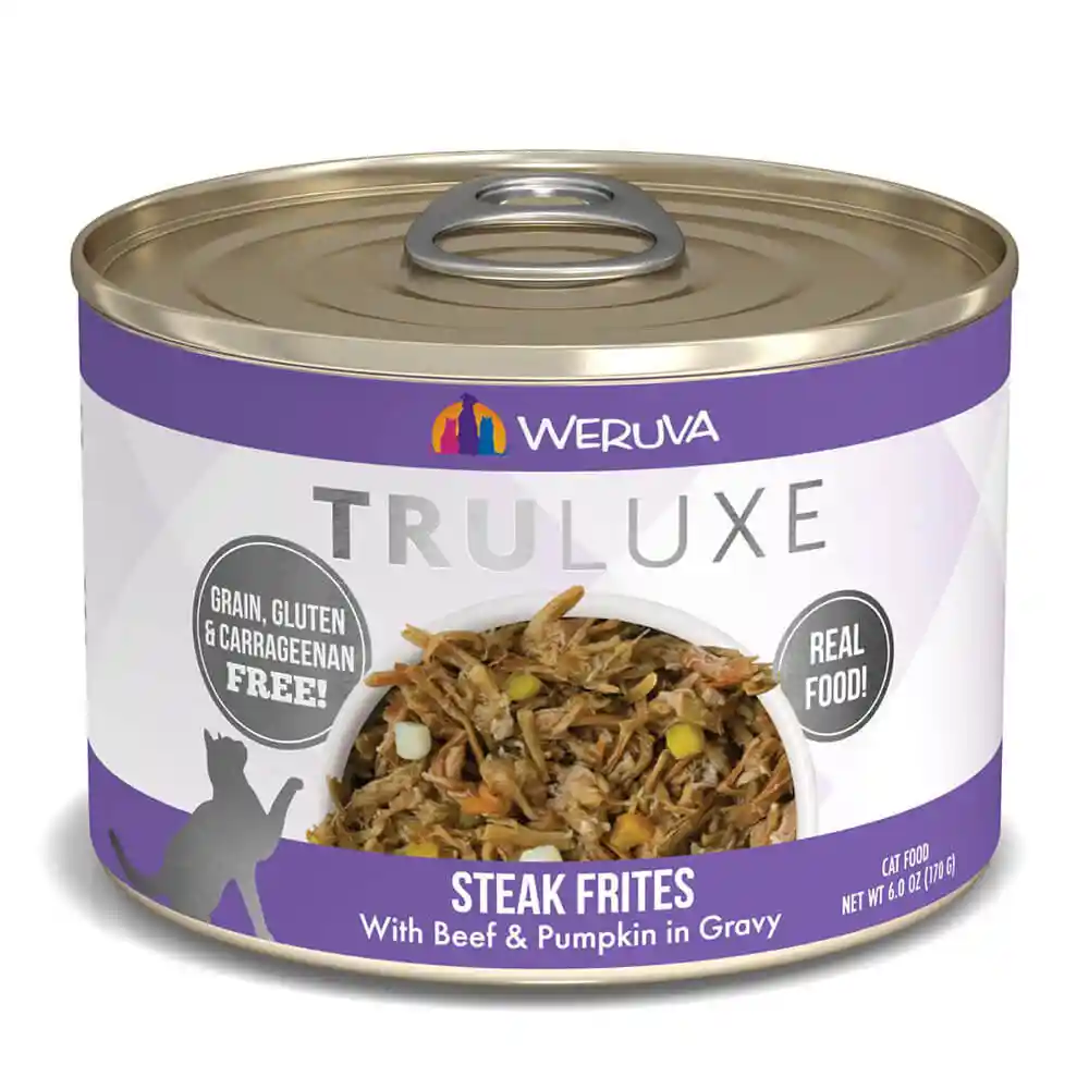 Truluxe Steak Frites With Beef & Pumpkin In Gravy Canned Cat Food 6-oz