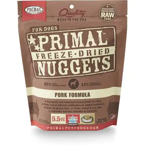 Freeze-dried Nuggets Grain Free Pork Formula Complete Diet Dog Food 5.5-oz