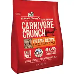 Carnivore Crunch Grain Free Beef Recipe Freeze Dried Raw Dog Treats 3.25-oz