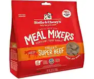 Meal Mixers Freeze Dried Raw Stella's Super Beef Grain Free Dog Food Topper 18-oz