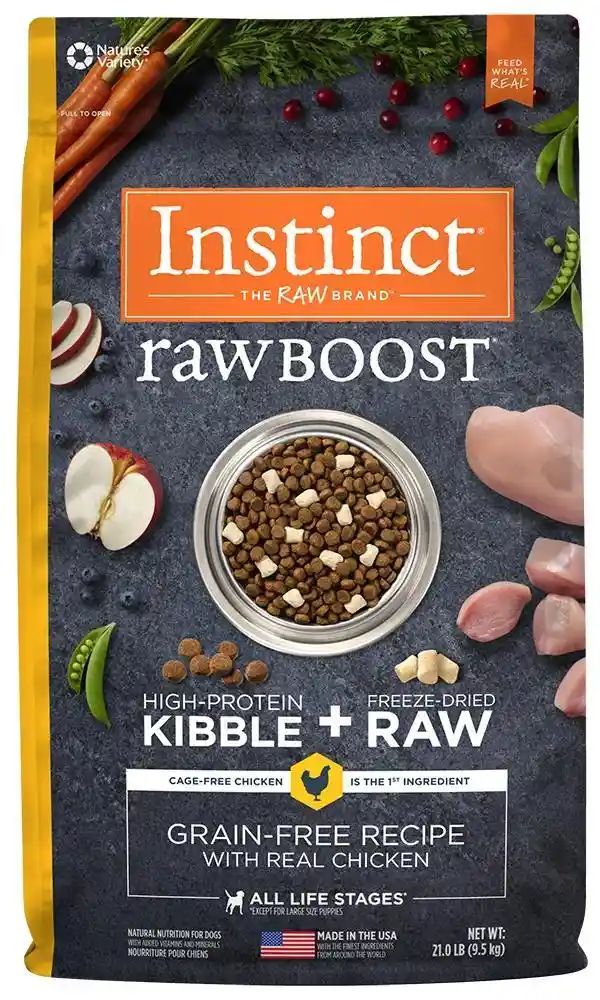 Instinct Raw Boost Grain Free Recipe With Real Chicken Natural Dry Dog Food 23.5-lb
