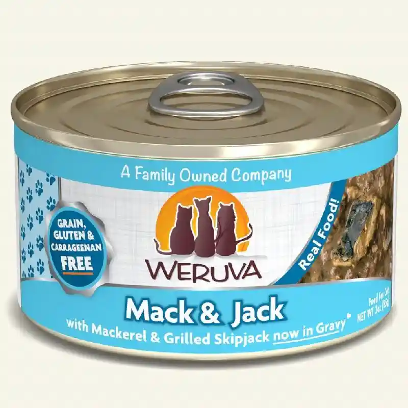Mack & Jack With Mackerel & Grilled Skipjack Canned Cat Food 3-oz