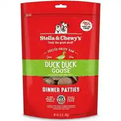 Dinner Patties Duck Goose Grain Free Freeze Dried Raw Dog Food 25-oz