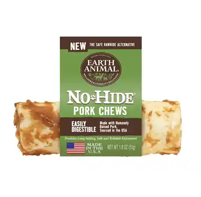 Earth Animal No Hide Pork Chews Bulk 4" 24pc