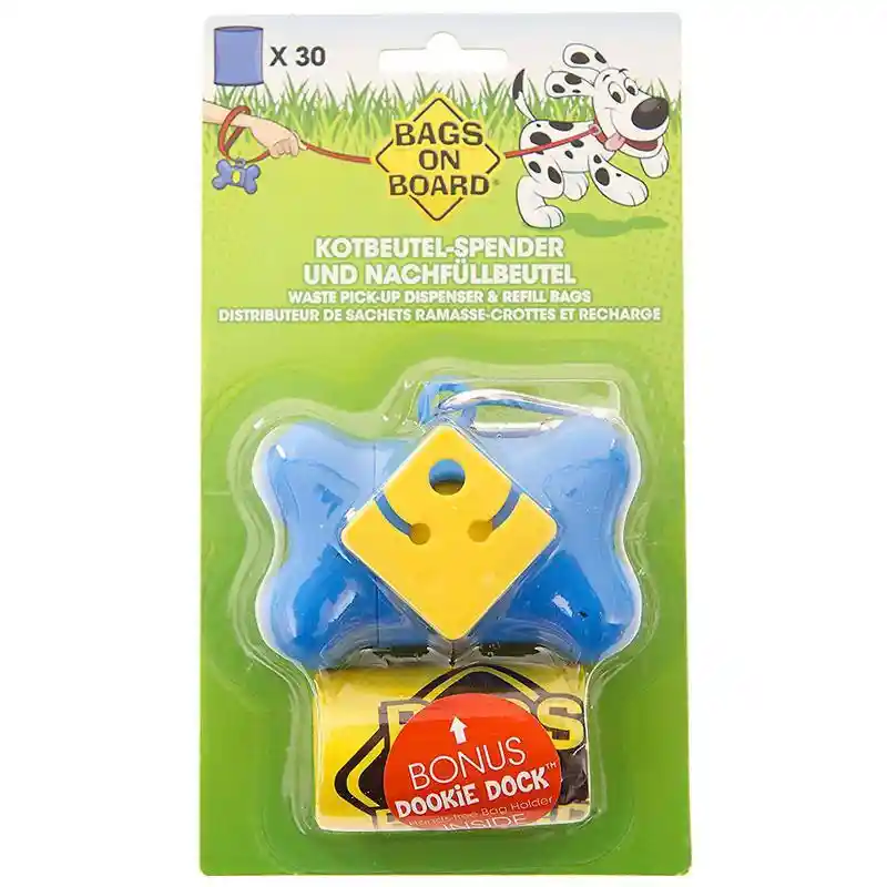 Bags On Board Bone Dispenser 30bag Blue