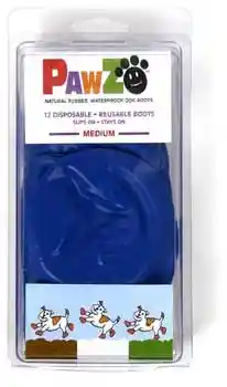 Waterproof Dog Boots, Blue, 12 Count Medium