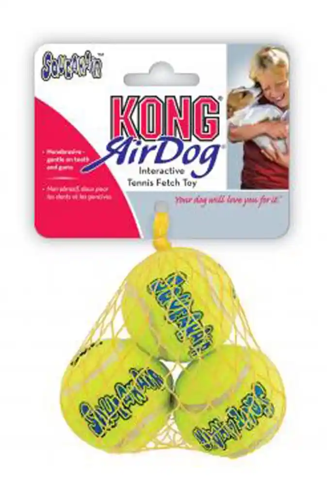 Kong Toy Air Squeaker Ball Small 3 Pack