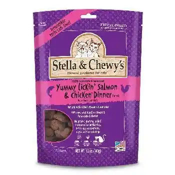 Dinner Morsels Yummy Lickin' Salmon & Chicken Grain Free Freeze Dried Raw Cat Food 3.5-oz