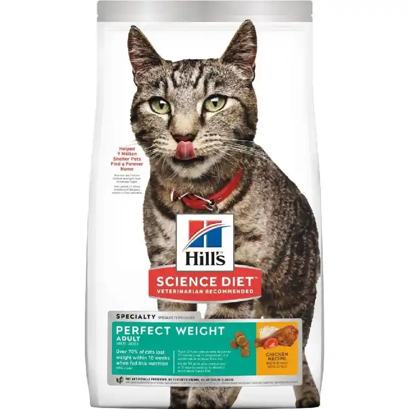 Adult Perfect Weight Chicken Recipe Dry Cat Food 7-lb
