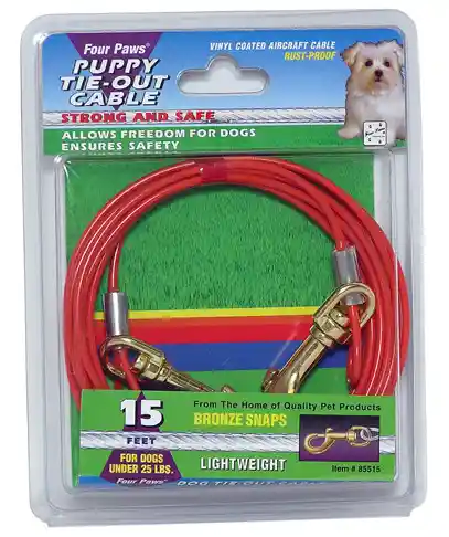 FP Cable Tie Out Puppy Lightweight 25 Lbs 15'