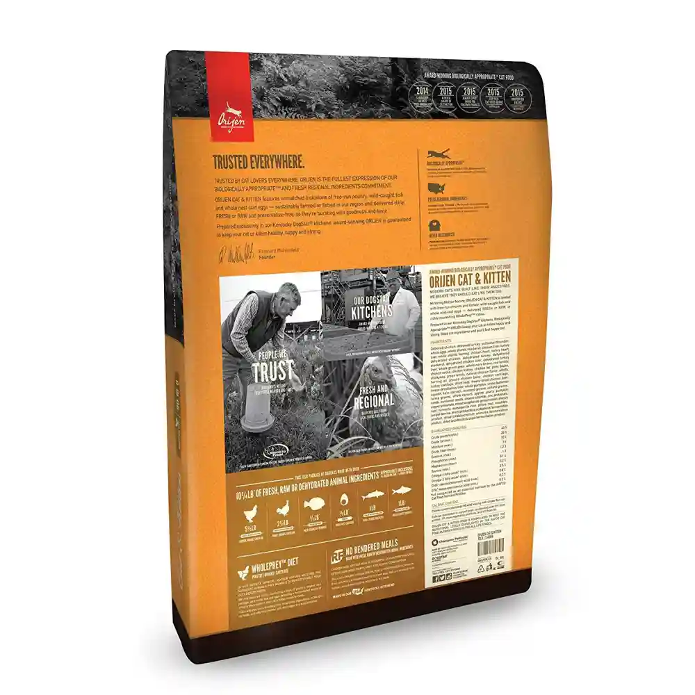 Dry Cat Food, Cat & Kitten, Biologically Appropriate & Grain Free 4-lb