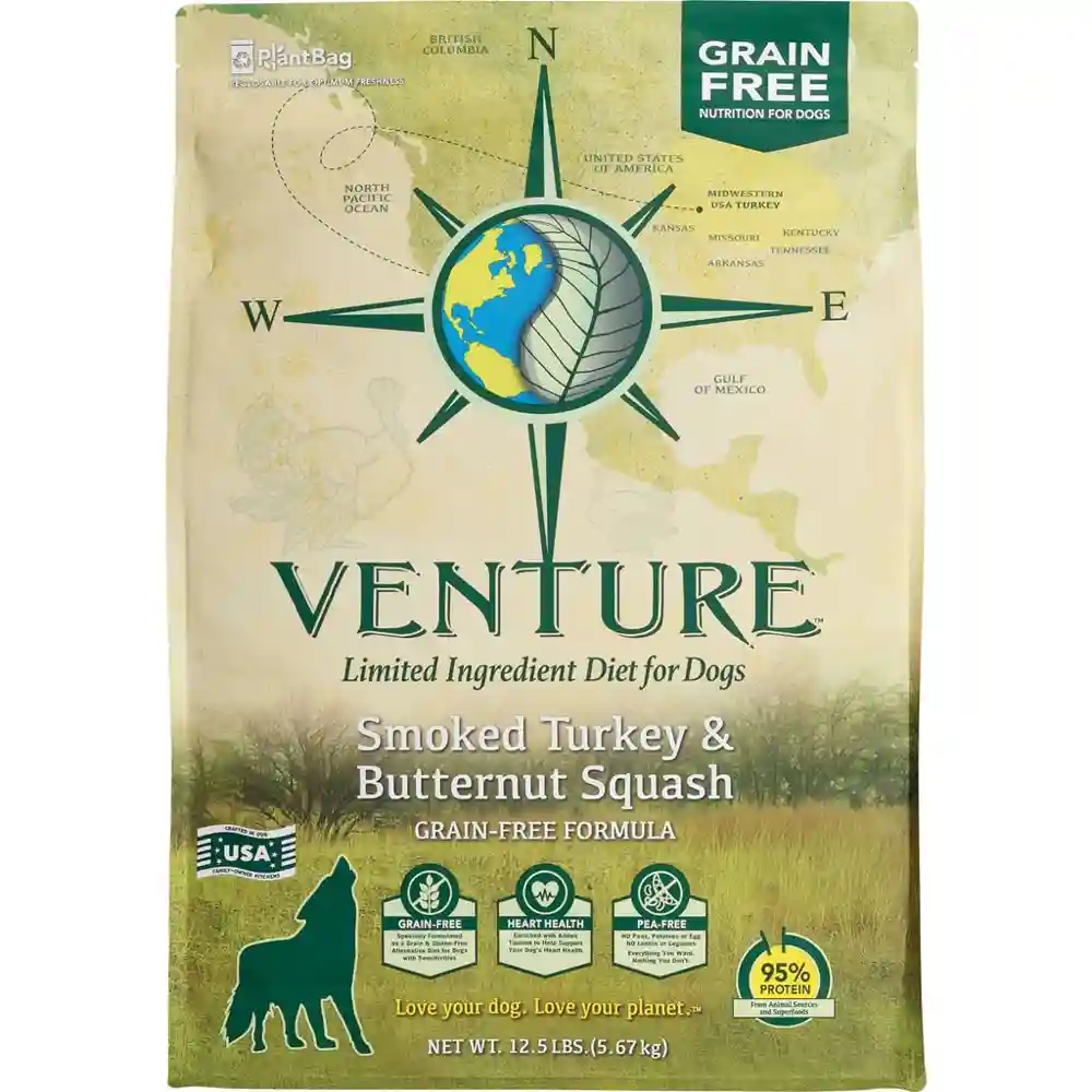 Venture Grain Free Turkey Meal & Butternut Squash Dry Dog Food 12.5-lb