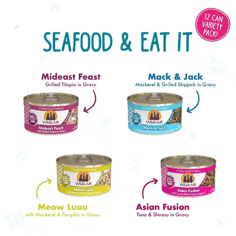 Weruva Cat Can 5 Oz Seafood And Eat It Variety 12/tr