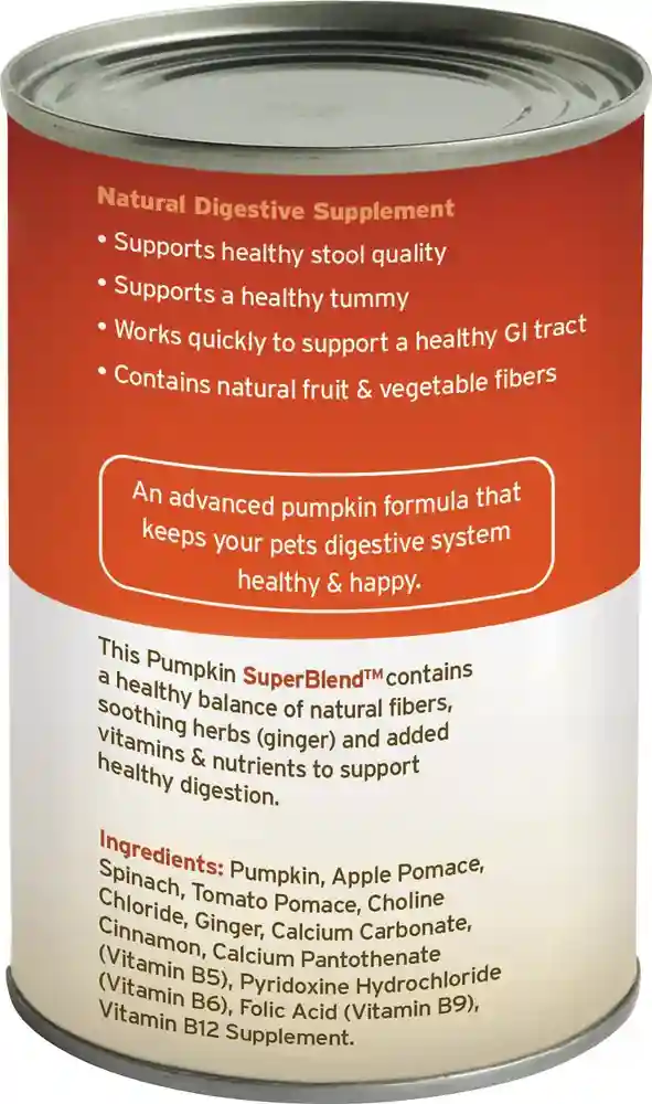 Pumpkin Superblend Digestive Dog & Cat Supplement 15-oz