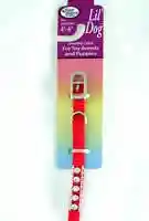 Nylon Jeweled 5/16" Collar 6" Pink