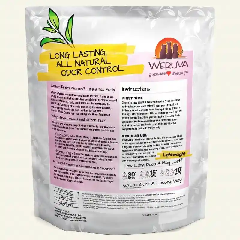 "it's A Tea Potty!" Hinoki Wood & Green Tea Cat Litter 11.7-lb