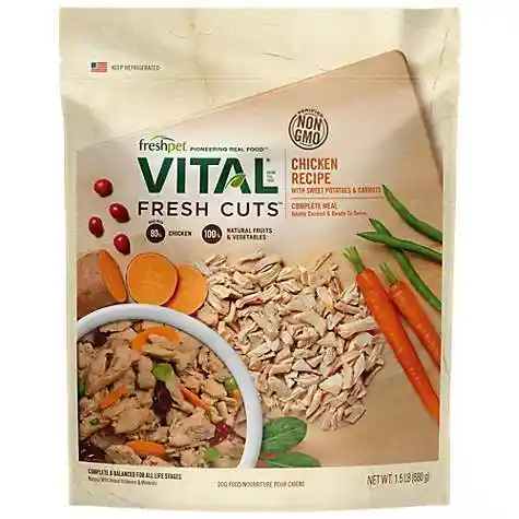 Freshpet Vital Fresh Cuts Shred Chicken Dog 1.5lb