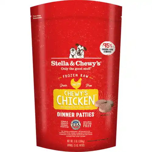 Dinner Patties Chewy's Chicken Frozen Raw Dog Food 12-lb