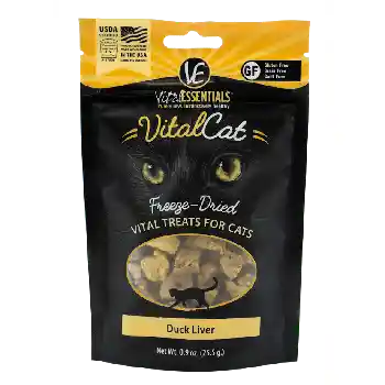 Vital Cat Freeze Dried Grain Free Duck Liver Cat Treats 0.9-oz