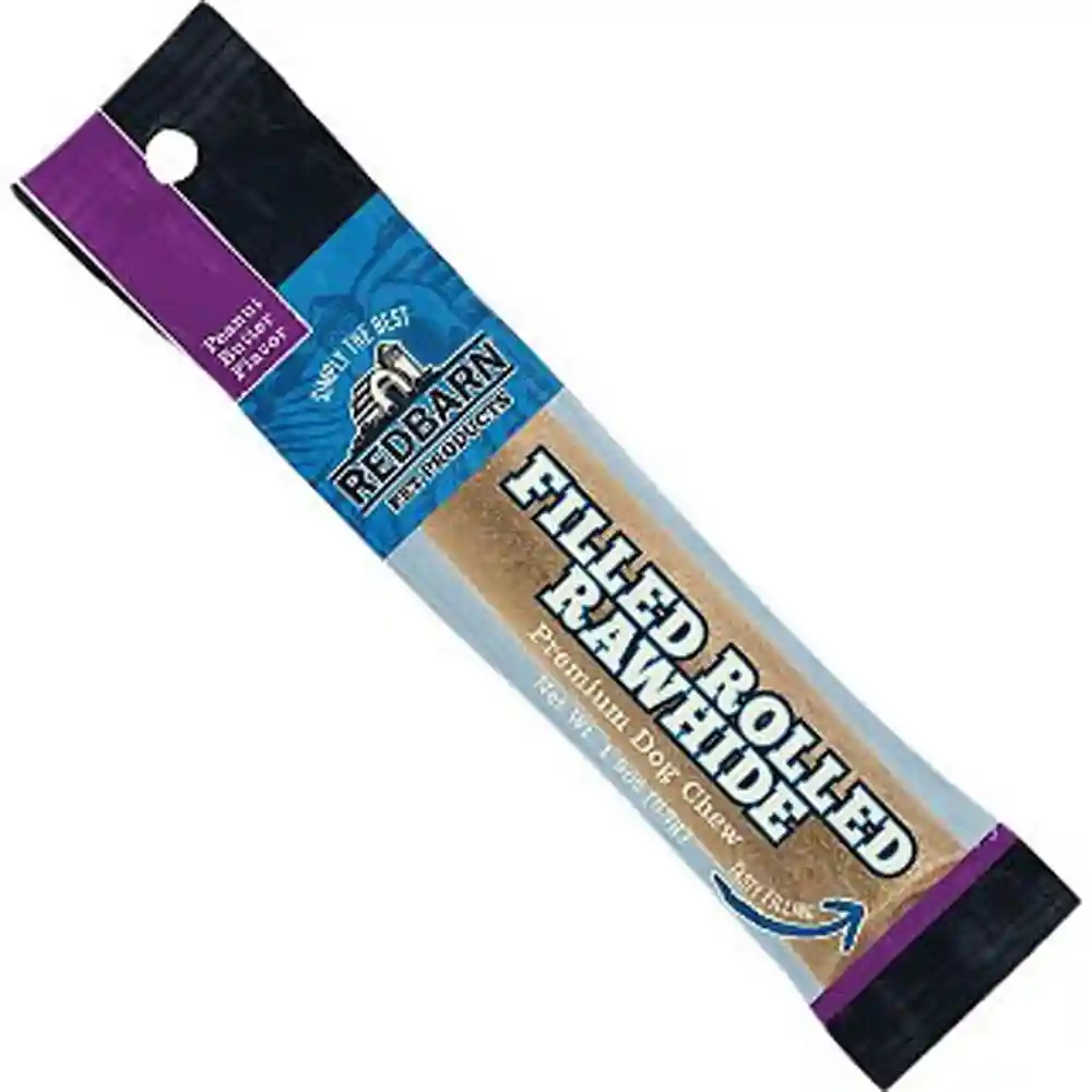 Redbarn Filled Rawhide Roll Peanut Butter