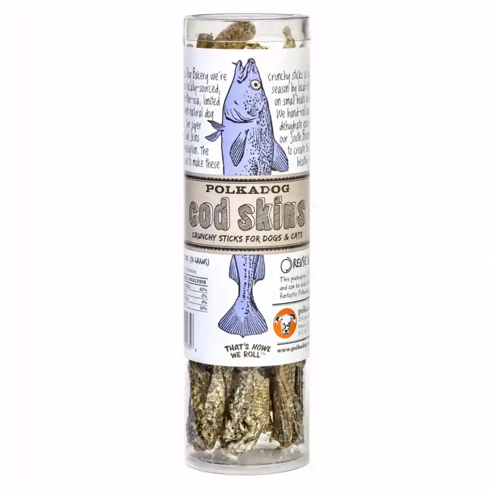 Tube – Cod Skin Dog Treats 2.5-oz