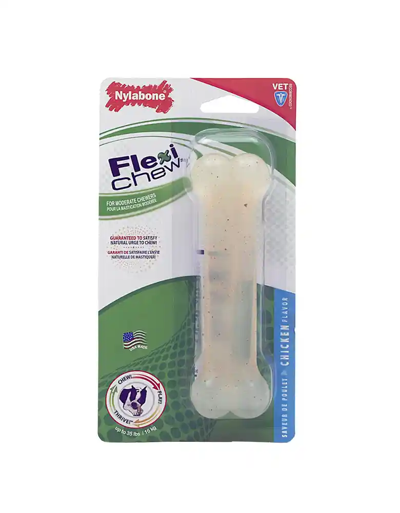 Flexichew Chicken Flavor Bone Dog Toy Wolf