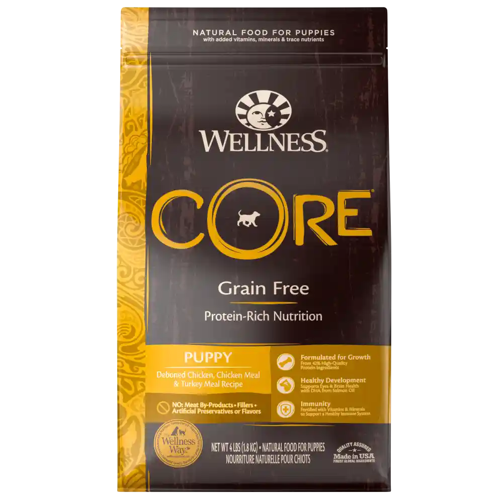 Core Grain Free Natural Puppy Health Chicken & Turkey Recipe Dry Dog Food 4-lb