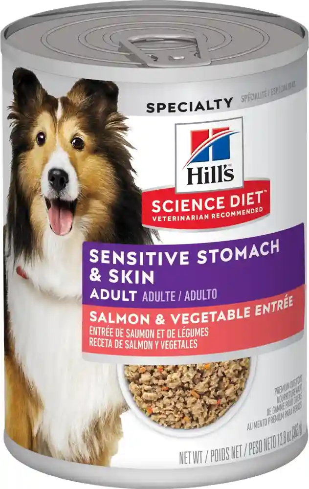 Adult Sensitive Stomach & Skin Grain-free Salmon & Vegetable Entree Canned Dog Food 12.8-oz