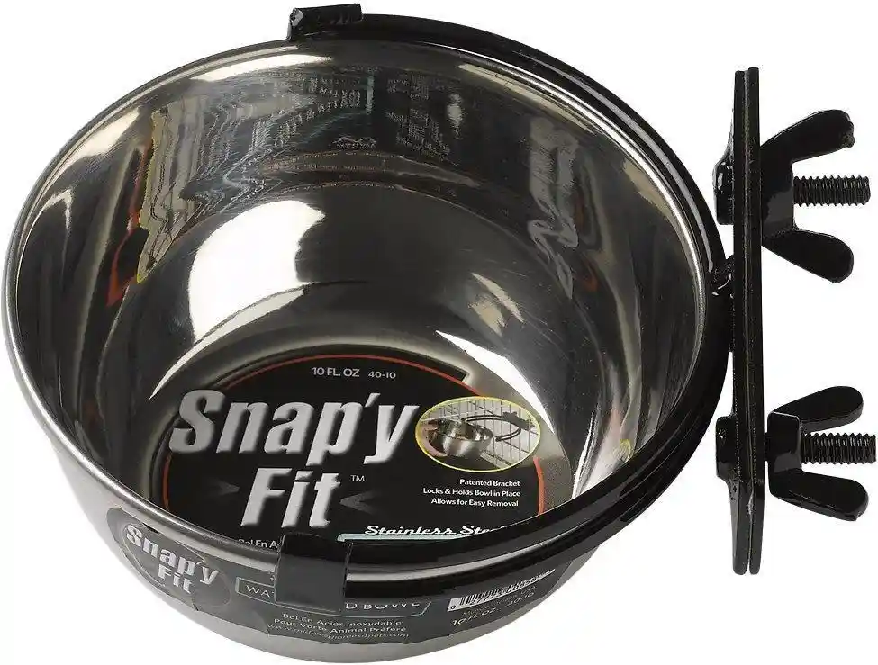Stainless Steel Snap'y Fit Water & Feed Bowl 1.25-cup