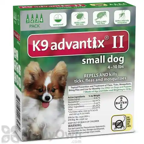 K9 Advantix Ii Small Dog 4-10 Lbs. 4 Pack