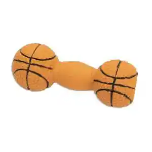 Latex Basketball Dumbbell Dog Toy, No Color, 4"